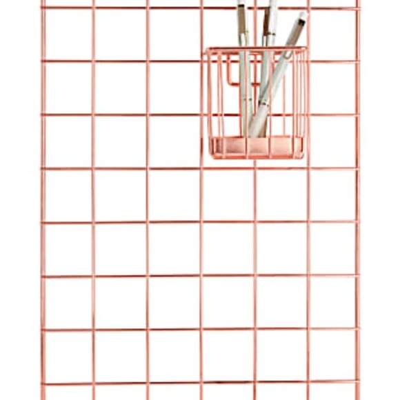 Realspace® Rose Gold Wire Hanging Organizer System, Base Panel - Picture 2 of 3